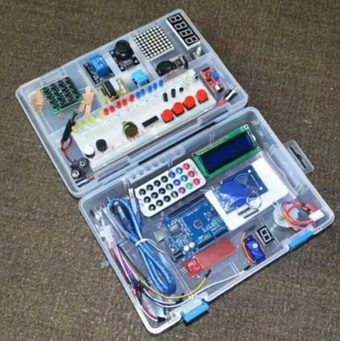 Starter Kit V2 for Arduino UNO R3(SMD) Upgraded version Learning Suite Breadboard Ultrasonic sensor 9V battery jumper wires Arduino Uno R3 Kit