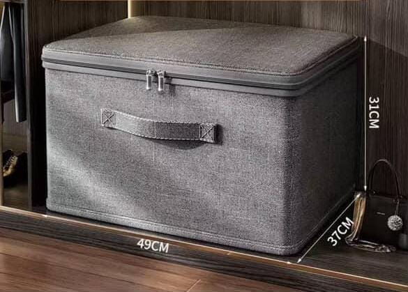 Foldable Fabric Storage Box with Lid
- Waterproof, Multi-Purpose Organizer for Clothes, Office Supplies, and Home Essentials,
-  Oxford Cloth Rectangular Design
-  Closet Storage Solution