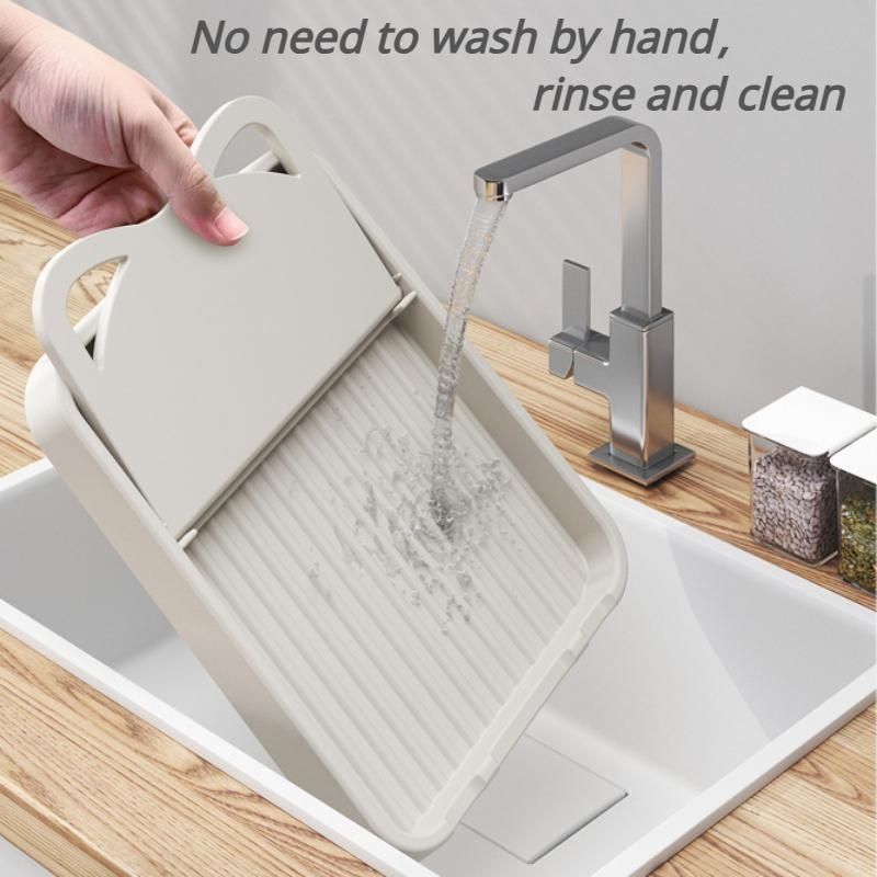 Pot lid rack/ Spoon holder

▪️Dual Functionality: Holds pot lids, spoons, spatulas, and other cooking tools.
▪️Drip Prevention: Designed to catch oil, sauce, and moisture.
▪️Made of thickened PP plast