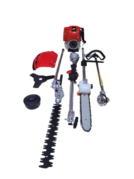 Dera 4-in-1 Industrial Bush Cutter with Hedge Trimmer Powerful 2-Stroke Engine for Versatile Lawn Care