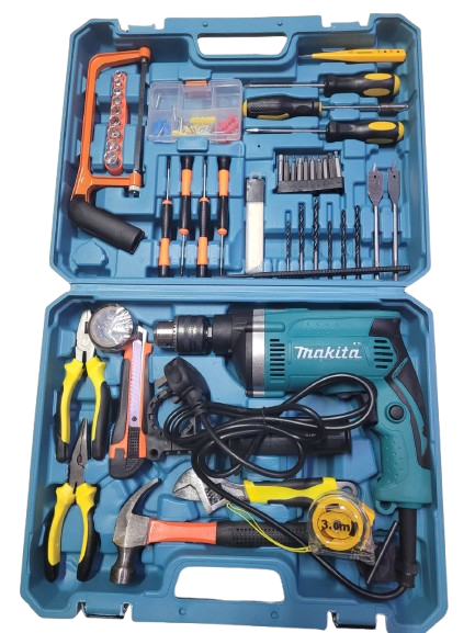 Makita  Electric Drill Set with  Complete Tool Set for Professionals