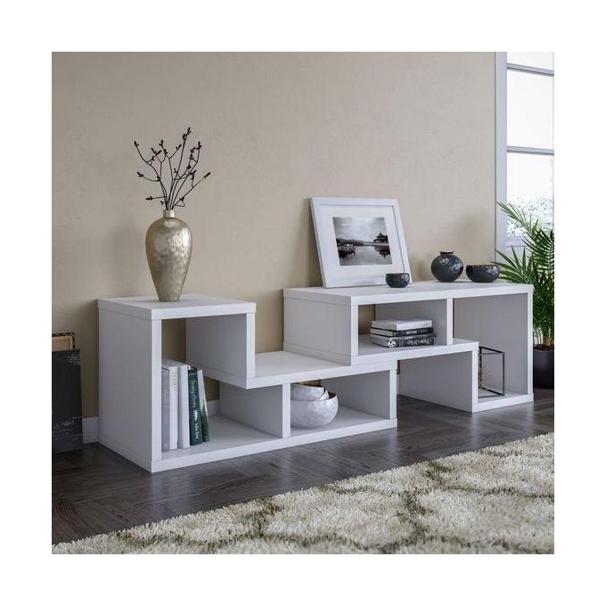 Convertible Modern Wooden TV Stand For Up To 65 Inch TV 6FT