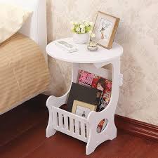 IRRESTIBLE SAVINGS 🍒Multi-purpose Waterproof bedside, balcony, coffee/living room white round magazine table.Side Table Multifunctional End Tables, Simple and Creative Round Coffee Table Suitable
