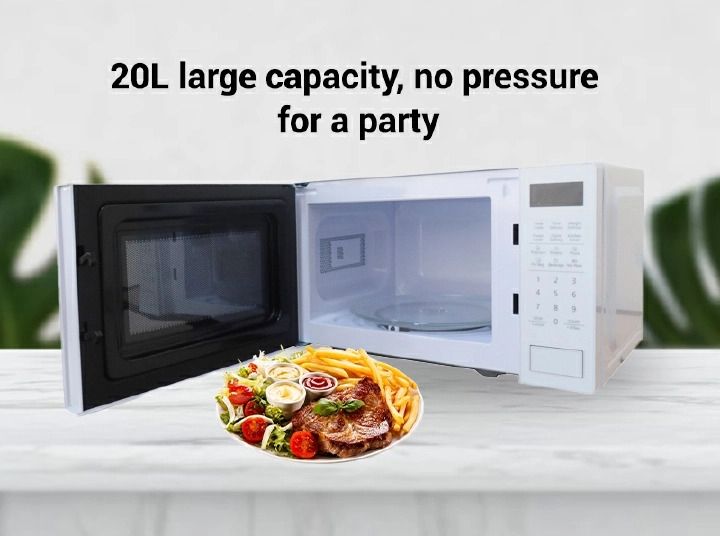 ✅️SMART COOK✅️Hisense 20L Digital Microwave Oven H20MOMWS11 (White).(BLACK)Capacity: 20L
Power Output: 700W
Defrost: by Weight
Power Levels: 5
Cooking Timer: 30 mins
Diameter Glass Plate: 255mm
Mirror