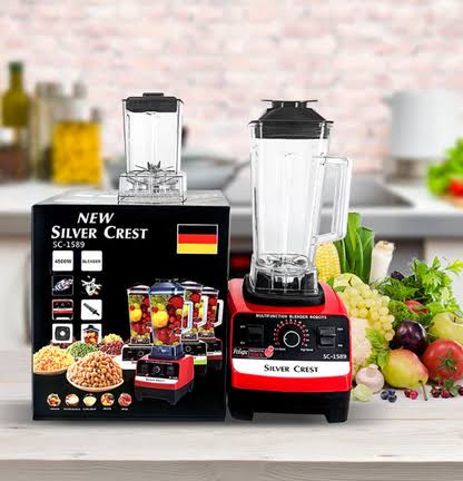 🦋SILVER CREST 2 IN 1 PROFFESIONAL Heavy Duty Commercial Pro Blender Multi Mixer +Grinder Jar🎇2L Jar 4500W High Power Blender Commercial Grade Blender Mixer Juicer Fruit Food Processor Ice Smoothies