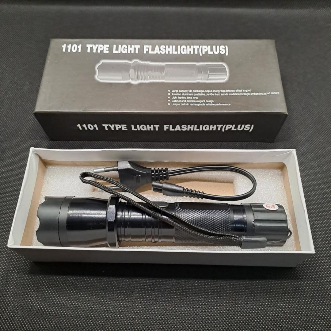 Generic Self Defense Chargeable LED Police Torch with Electric shock Brightest Security Light Torch Women Safety Stun Gun