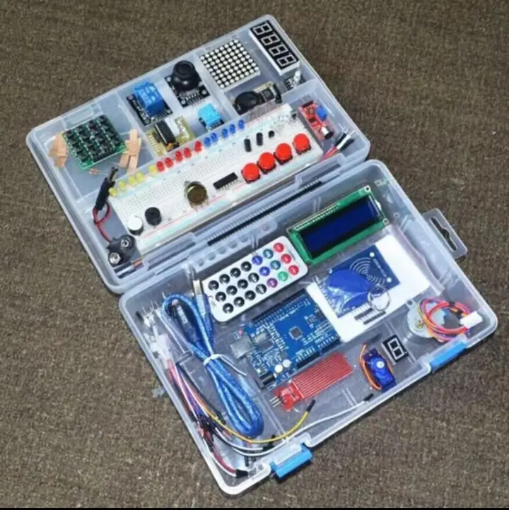 Starter Kit V2 for Arduino UNO R3(SMD) Upgraded version Learning Suite Breadboard Ultrasonic sensor 9V battery jumper wires Arduino Uno R3 Kit