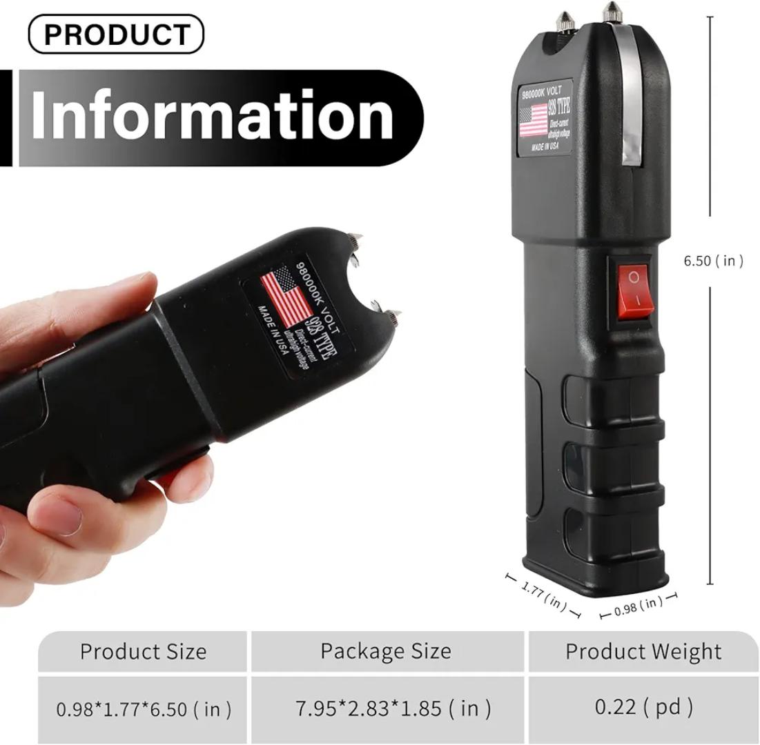 Type 928 super high power flashlight stun gun self defence torch shock torch