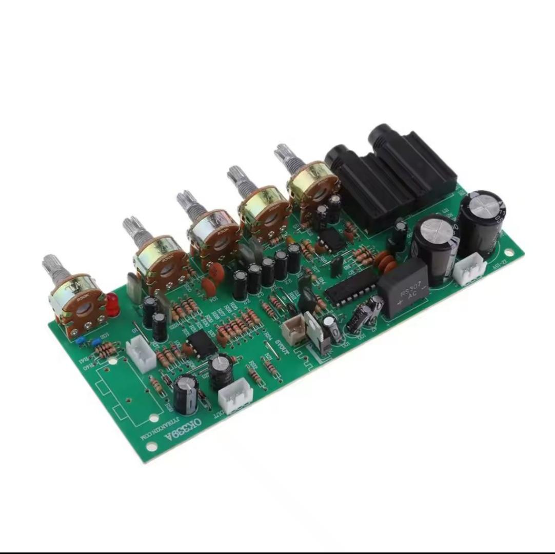 AC 12V OK399 Digital Microphone Audio Amplifier Board Karaoke Plate Reverb Preamplifier Promote tone board
