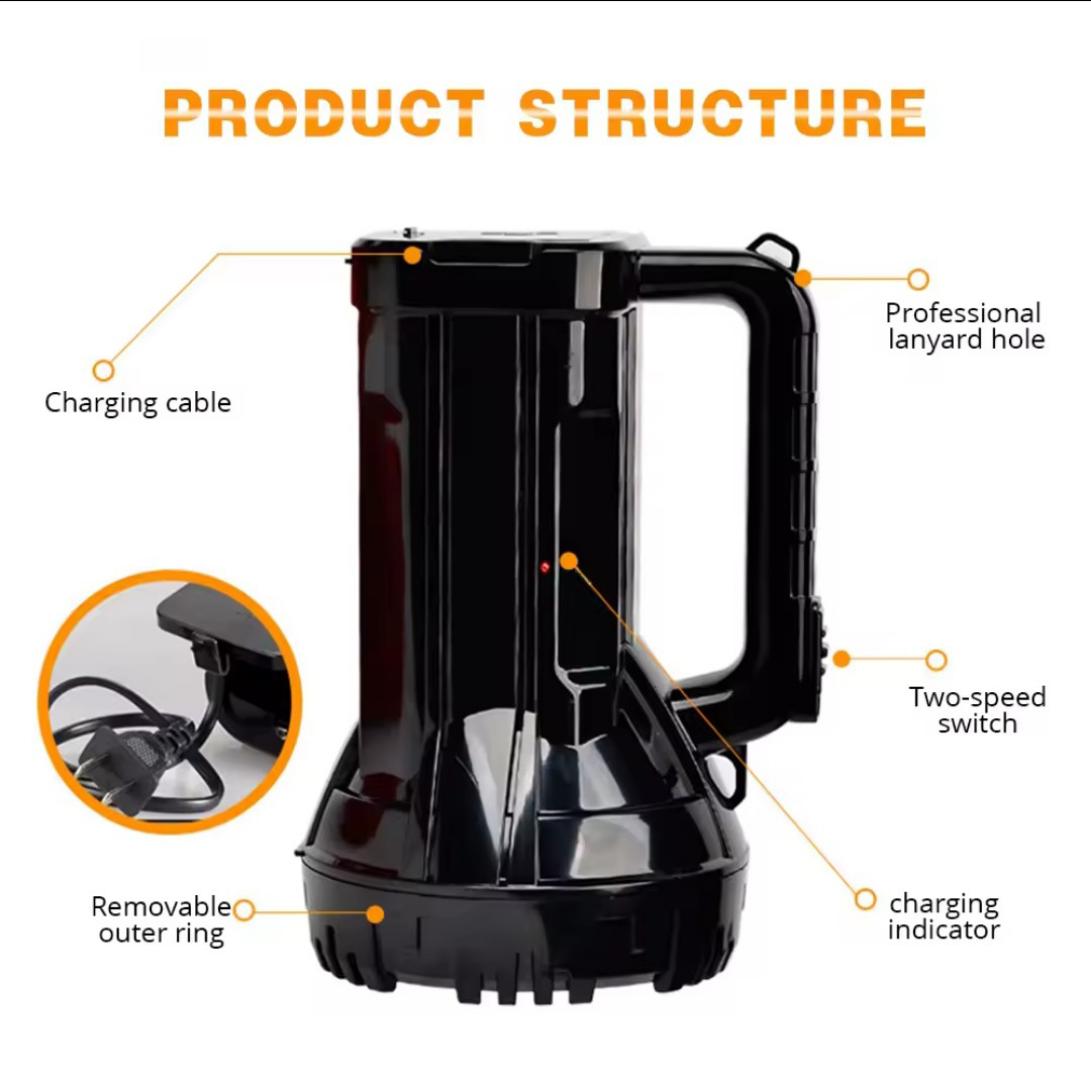 Dp Super Bright Long Range Portable Rechargeable Torch security guard torch