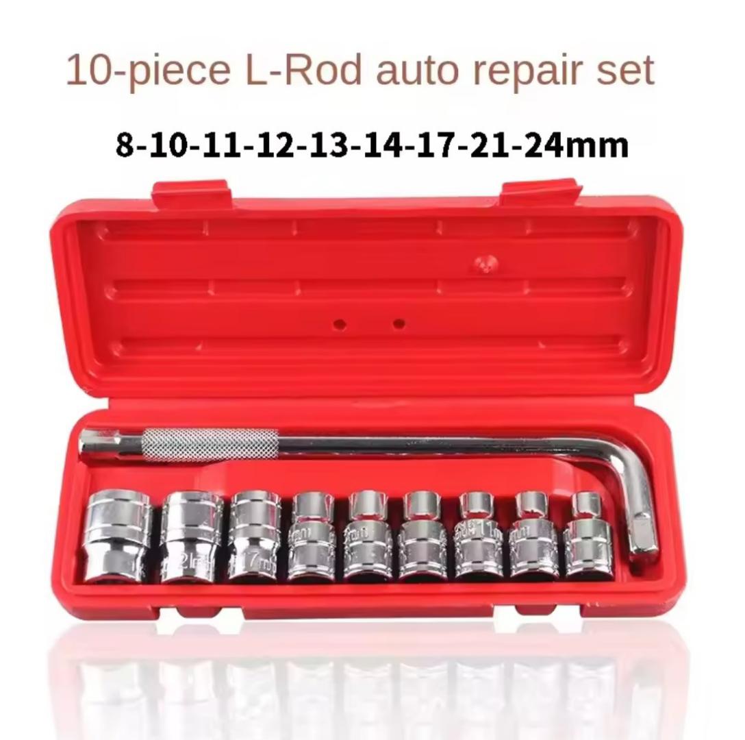 ½ Dr Socket set 10pcs chrome vanadium universal car / motorcycle repair set kit