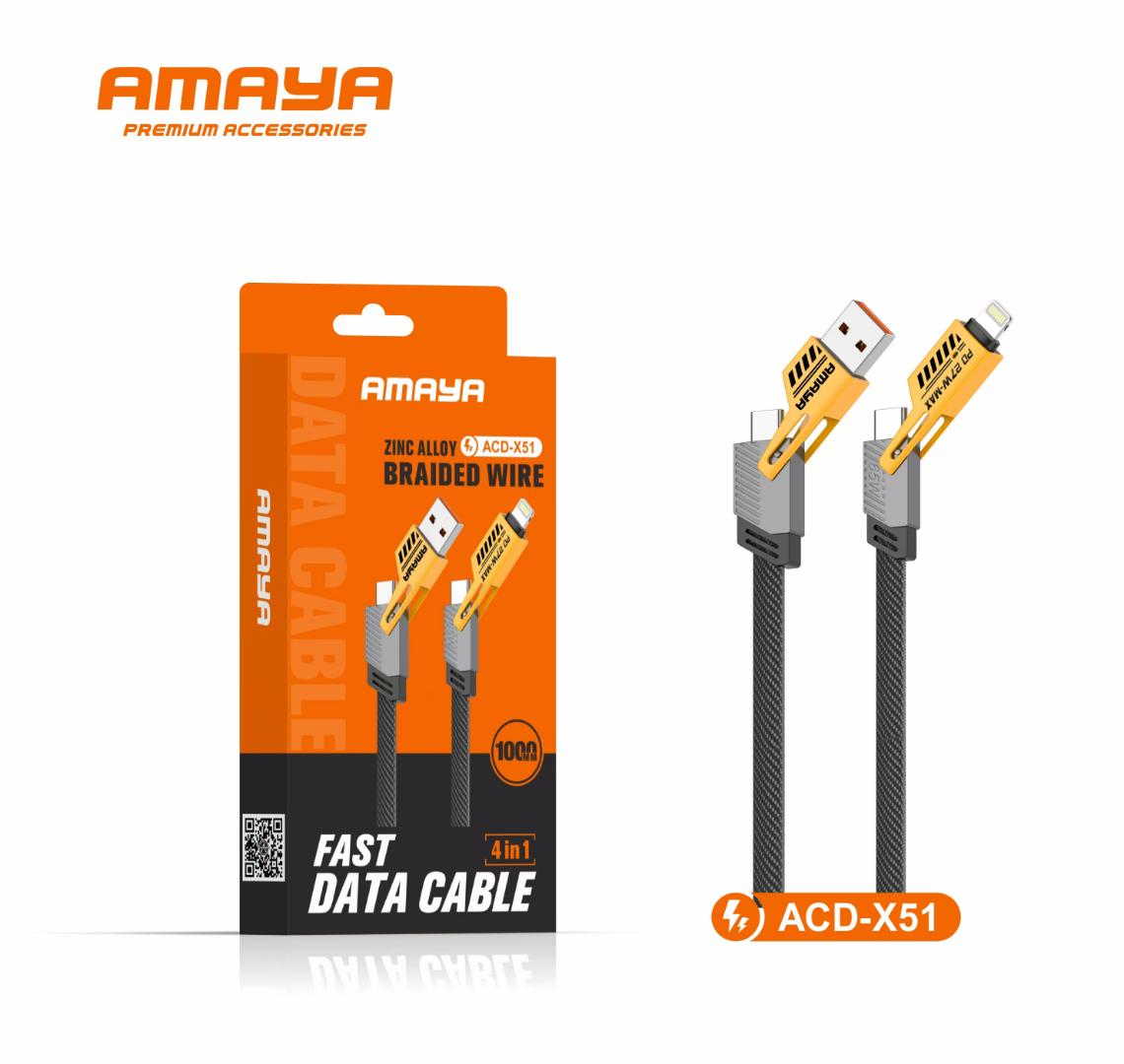 Amaya 4 in 1 Cable C to C / usb A to usb A cable / usb A to usb C / usb A to type C