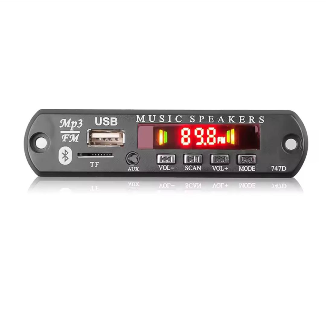 Decoding Card, MP3 Decoder Card Audio Music Bluetooth 5.0 Car Music MP3 Decoder Audio Modules Support AUX, FM, USB, TF FM radio amplifier face