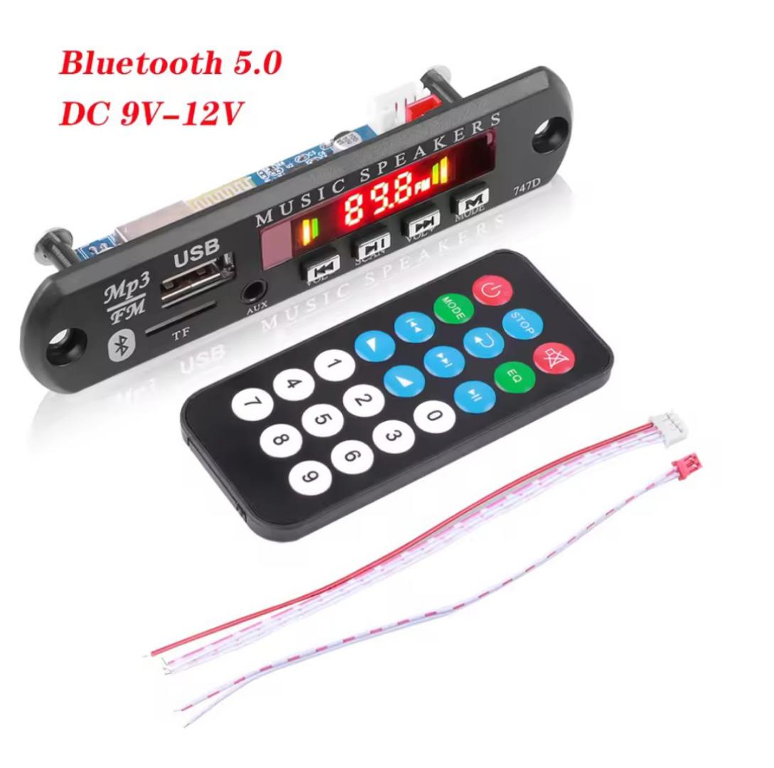 Decoding Card, MP3 Decoder Card Audio Music Bluetooth 5.0 Car Music MP3 Decoder Audio Modules Support AUX, FM, USB, TF FM radio amplifier face