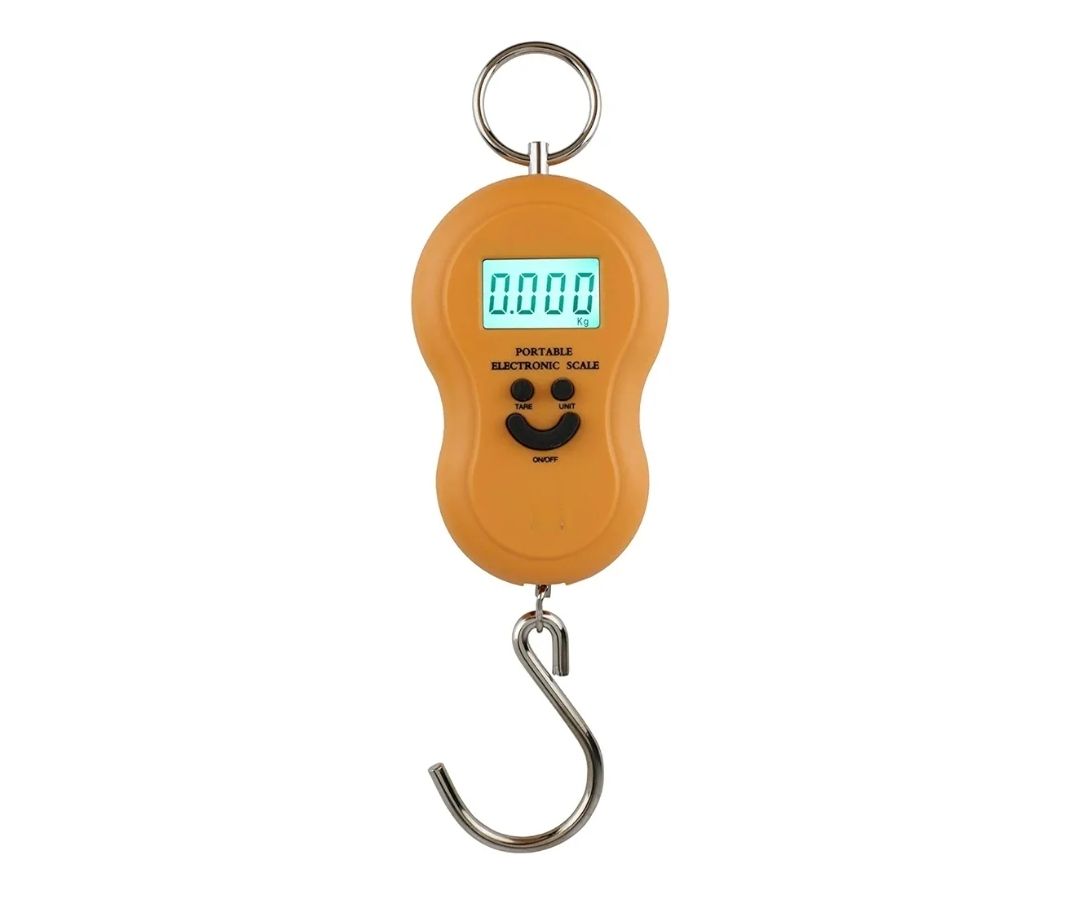 Digital weighing scale 50Kgs electronic portable scale weighing machine + Free Batteries Electronic Digital Hanging Stainless Steel Hook Luggage Portable Scale with LCD Display + New AAA Batteries