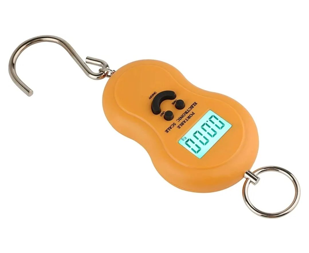 Digital weighing scale 50Kgs electronic portable scale weighing machine + Free Batteries Electronic Digital Hanging Stainless Steel Hook Luggage Portable Scale with LCD Display + New AAA Batteries