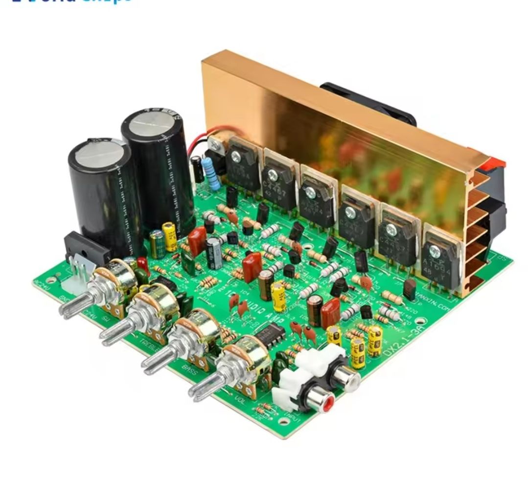 2.1CH amplifier board DX-2.1 Large Power Audio Amplifier Board AC 18-24V High Power Subwoofer 3×80W Dual Channel Output Sound amplifier Machine green Board