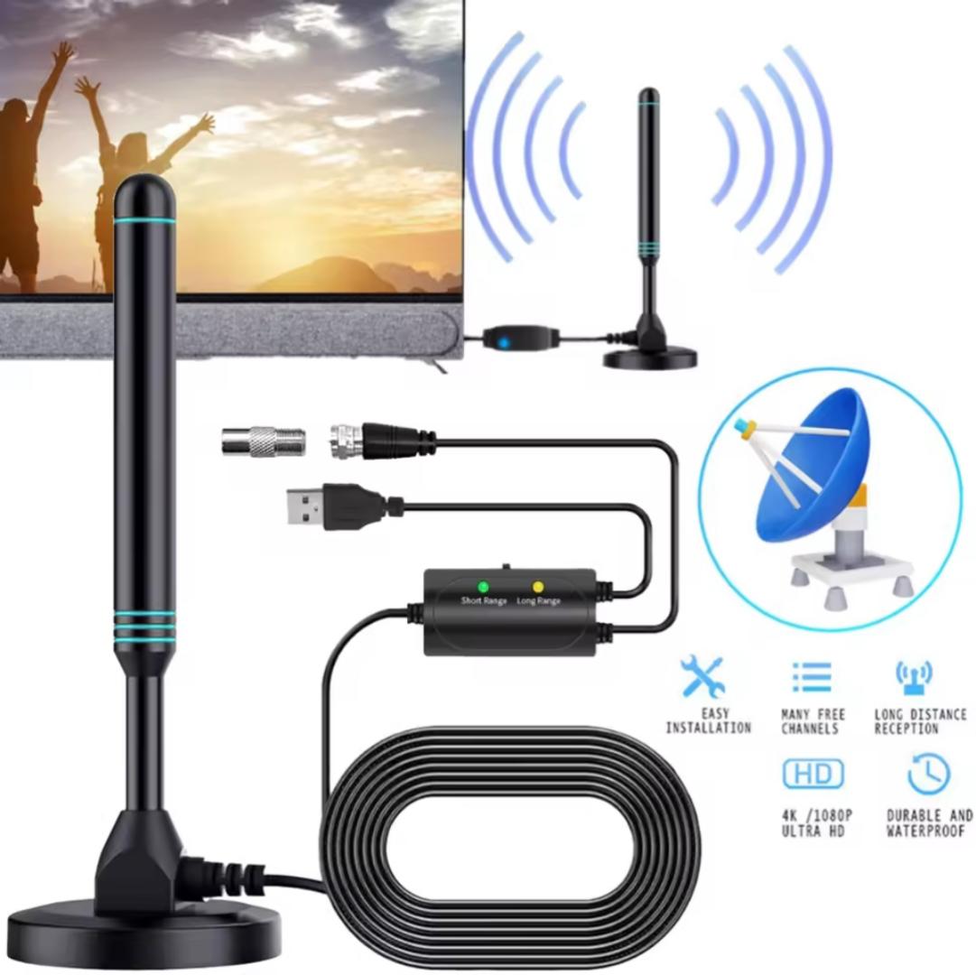 TV Antenna Indoor Antenna for Digital tv / Smart TV for Long Range Reception and All Smart TVs HD Digital Antenna with Amplifier Signal Booster for Local Channels Support 4K 1080p-2025 Upgrade antenna