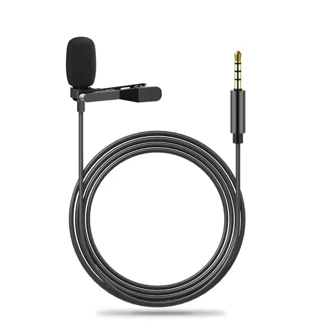 Lavalier Clip on mic for smartphones (jack pin) 1.2m long best quality audio recording microphone – shirt microphone 3.5mm stereo jack mic