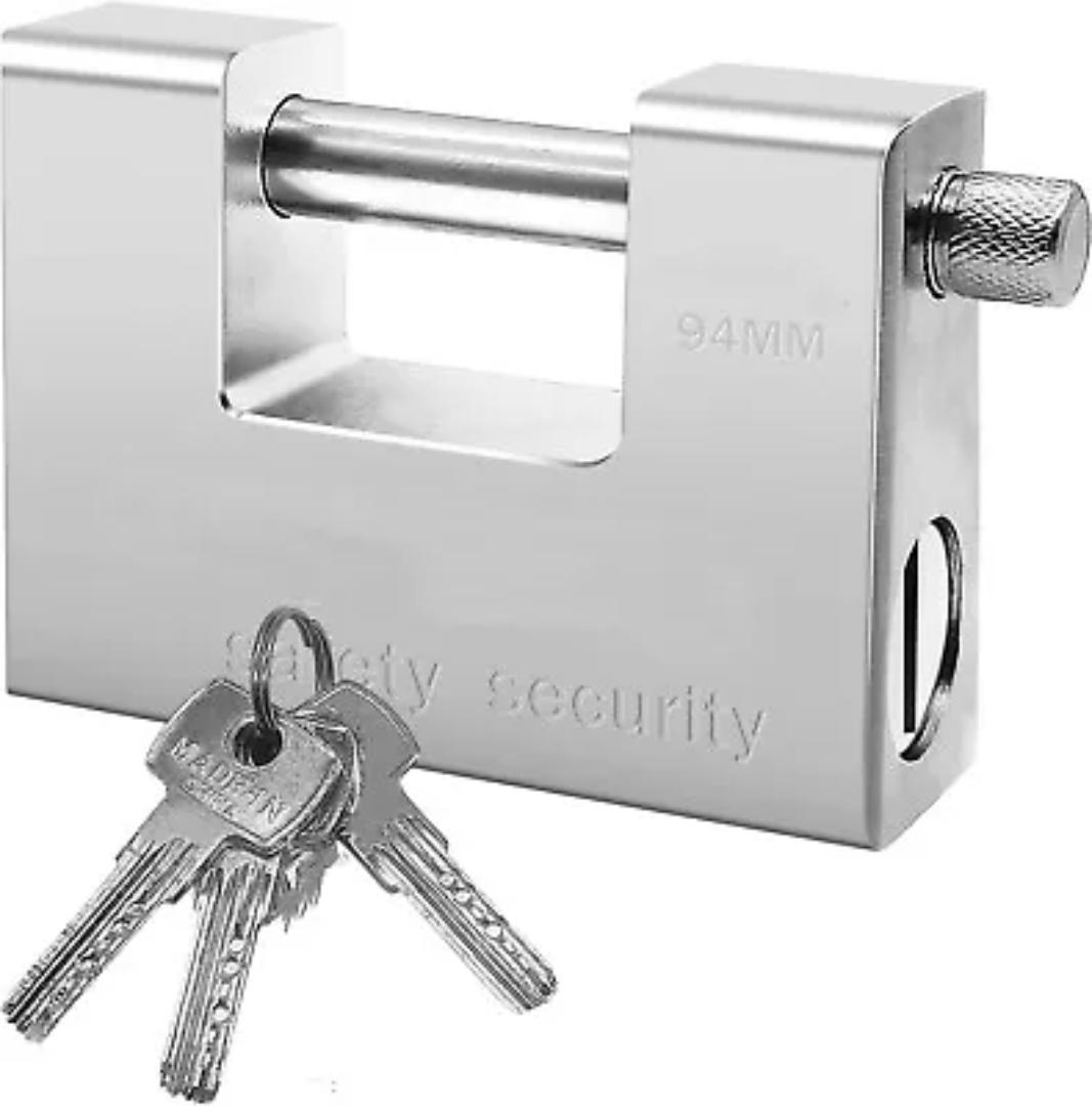 Rectangular padlock 94mm 4 keys top security lock Container Padlock 94mm Warehouse Heavy Duty Steel Rectangular Lock Keys