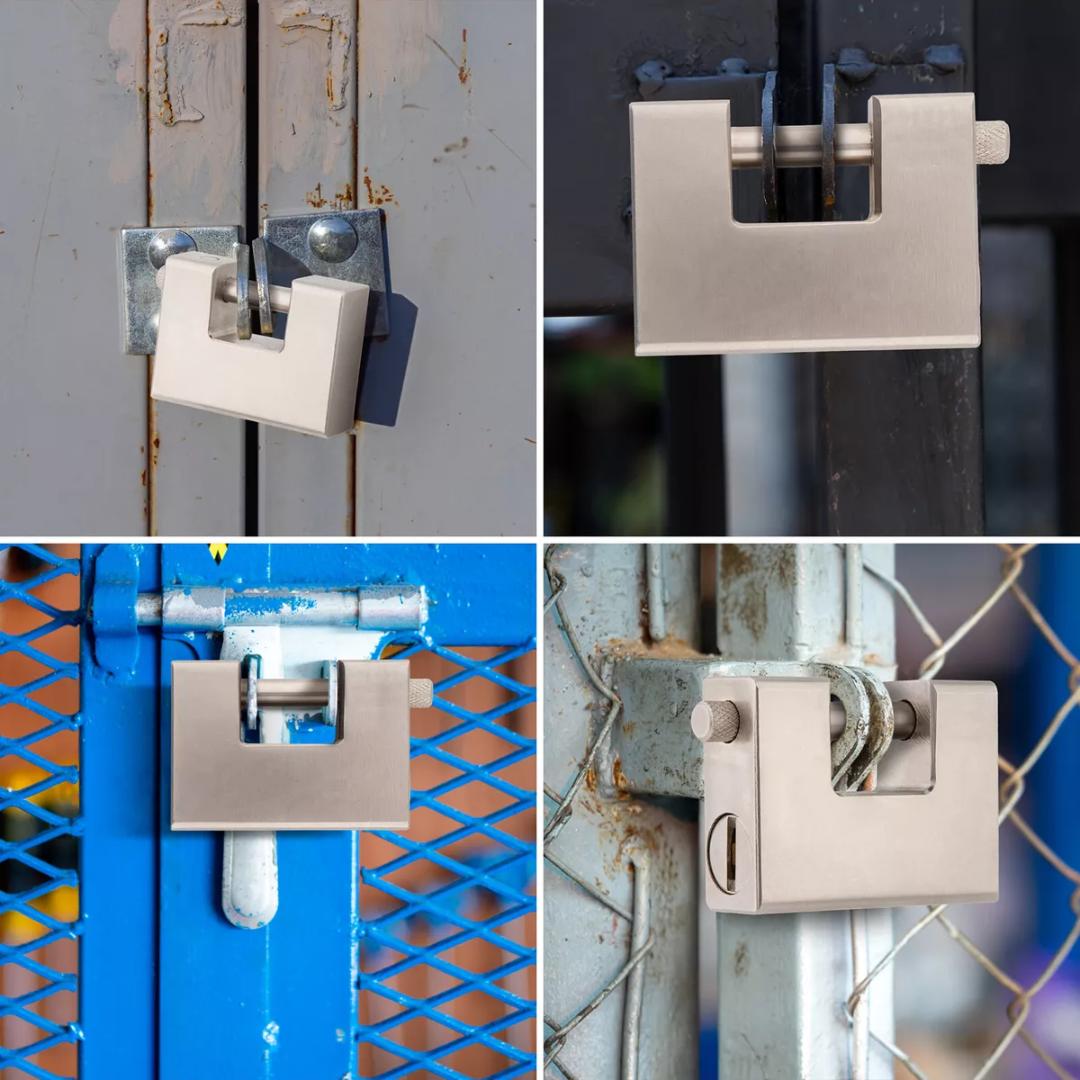 Rectangular padlock 94mm 4 keys top security lock Container Padlock 94mm Warehouse Heavy Duty Steel Rectangular Lock Keys