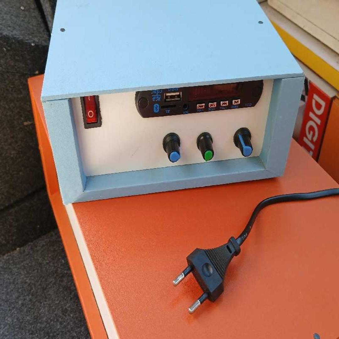 Juakali AC/DC Audio Car Amplifier with TDA2030 amplifier RCA Input/Fm radio Powerful Bass Midrange Output Compact Wooden Design