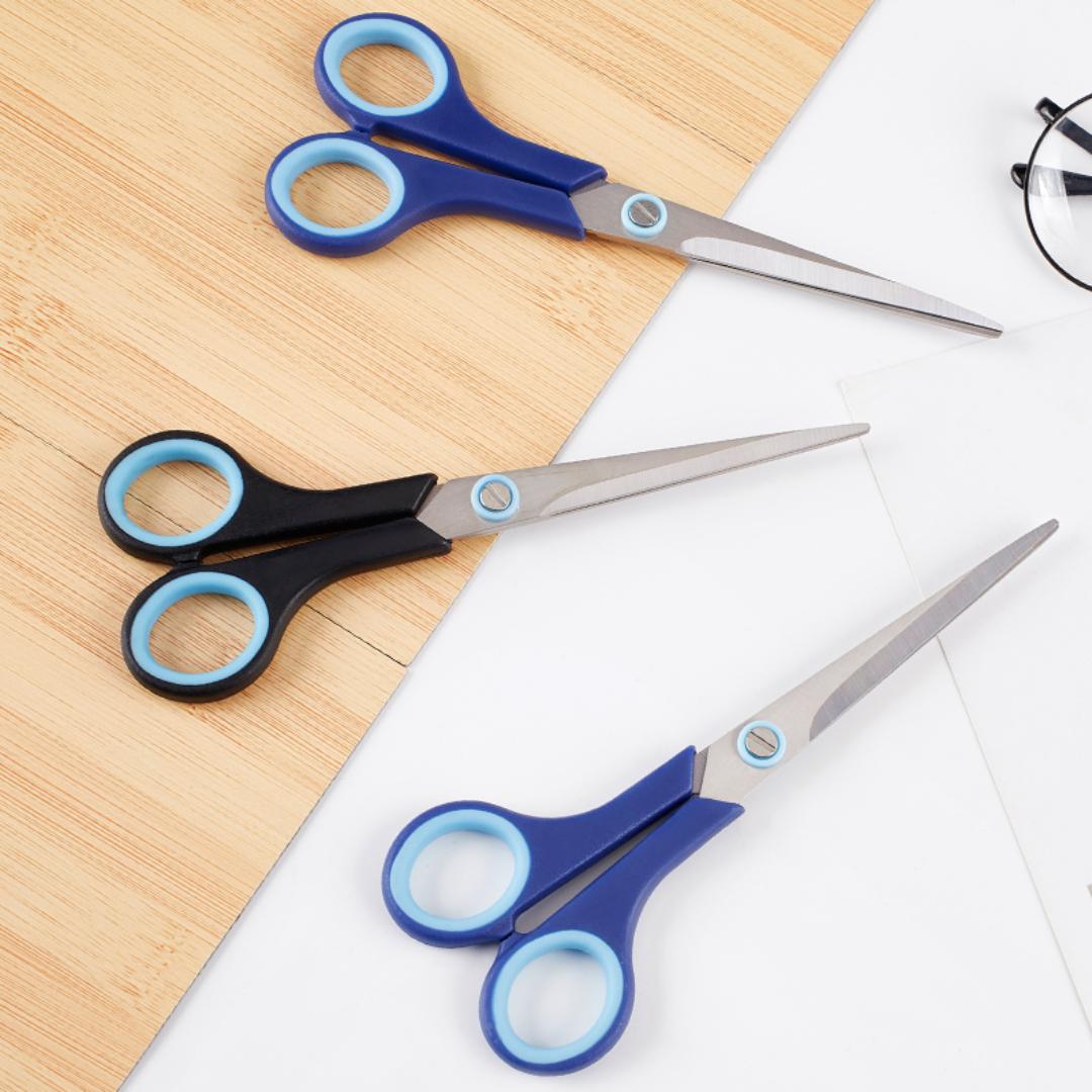 Multi-Purpose Paper Cutter Scissors for Home, Office, School, and Craft Projects with Sharp Stainless Steel Blades and Comfortable Grip Handles