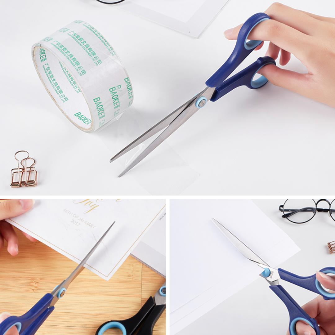 Multi-Purpose Paper Cutter Scissors for Home, Office, School, and Craft Projects with Sharp Stainless Steel Blades and Comfortable Grip Handles
