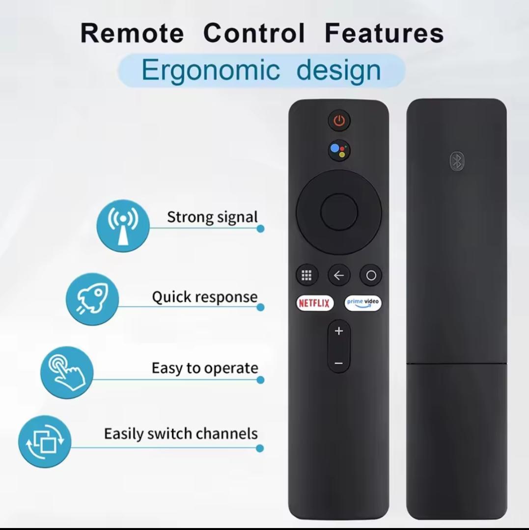 Xiaomi Mi Box S TV Box Bluetooth Voice Remote Control with Google Assistant, Netflix Shortcut, Universal Smart Replacement Remote for Mi TV Stick and Android TV Box