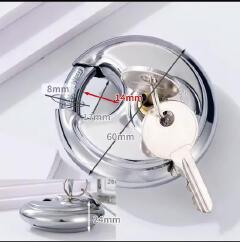 Disc padlock 80mm Heavy Duty 80mm Stainless Steel Disc Padlock for Security Doors, Gates, Storage Units, Sheds and Outdoor Use