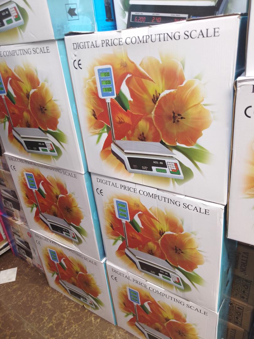 ACS40 40kg Digital Electronic Price Computing Weighing Scale for Retail Shops Grocery Stores Supermarkets Butcheries scale Industrial Commercial Market Use