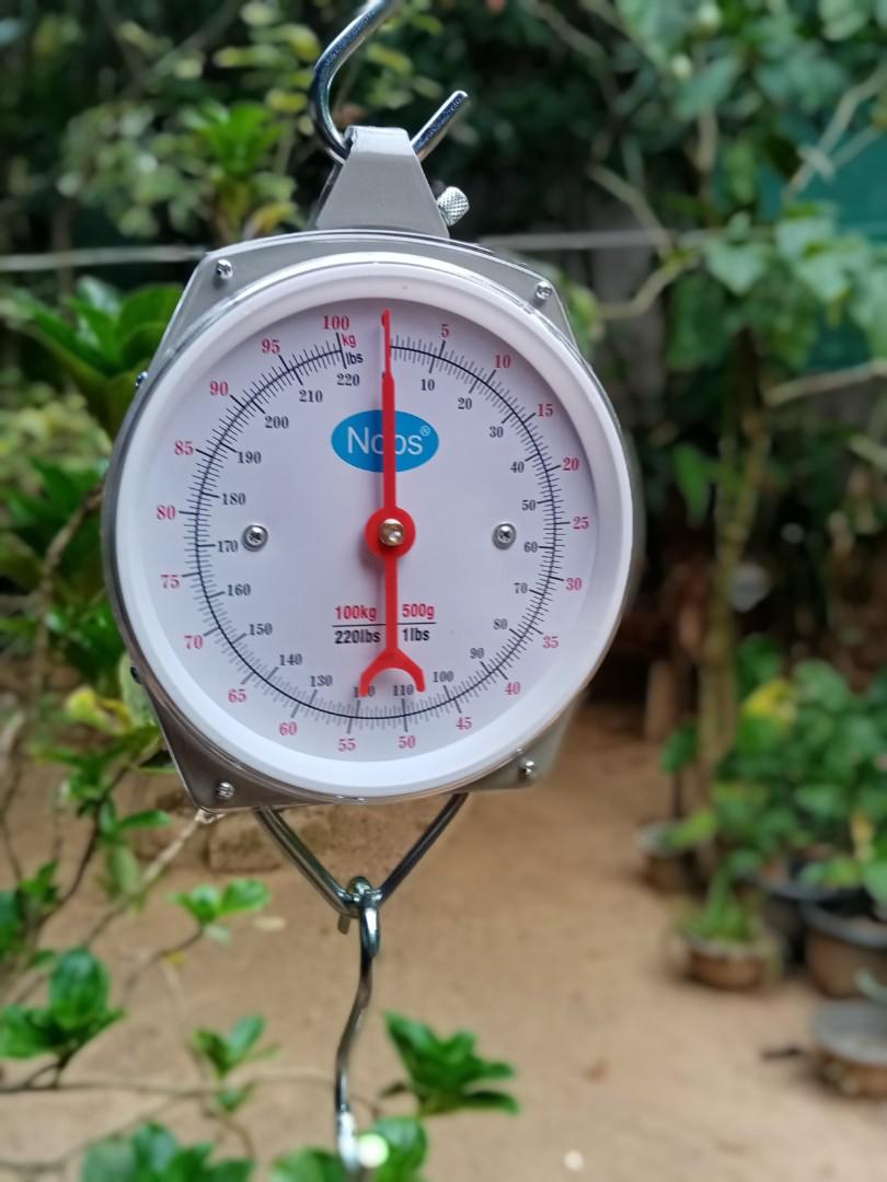 Hanging Scale, High Precision, Analog Type, Maximum Measured Weight 220lbs (100 kg), Scale, Compact, Weight Weighing