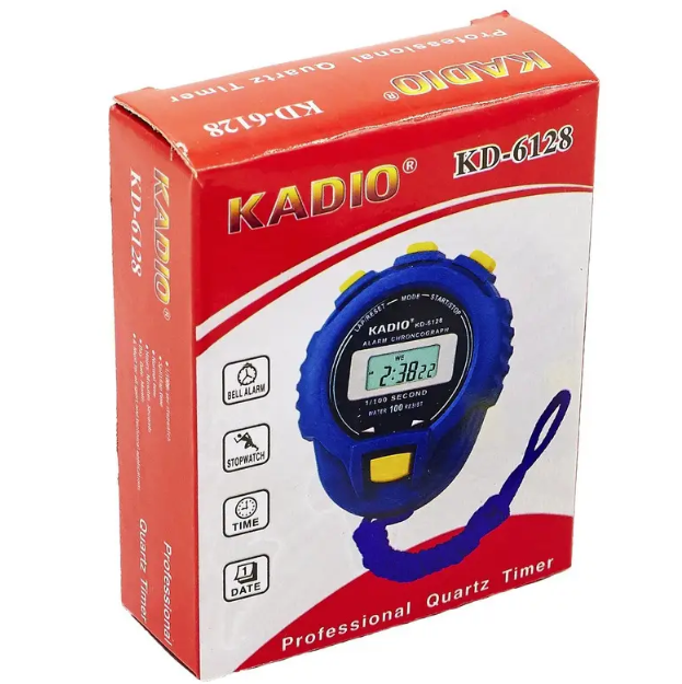 Digital stopwatch sporting timer watch with neck lanyard KADIO LCD Chronograph Digital Timer Stopwatch Sport Counter Odometer exam Watch Alarm