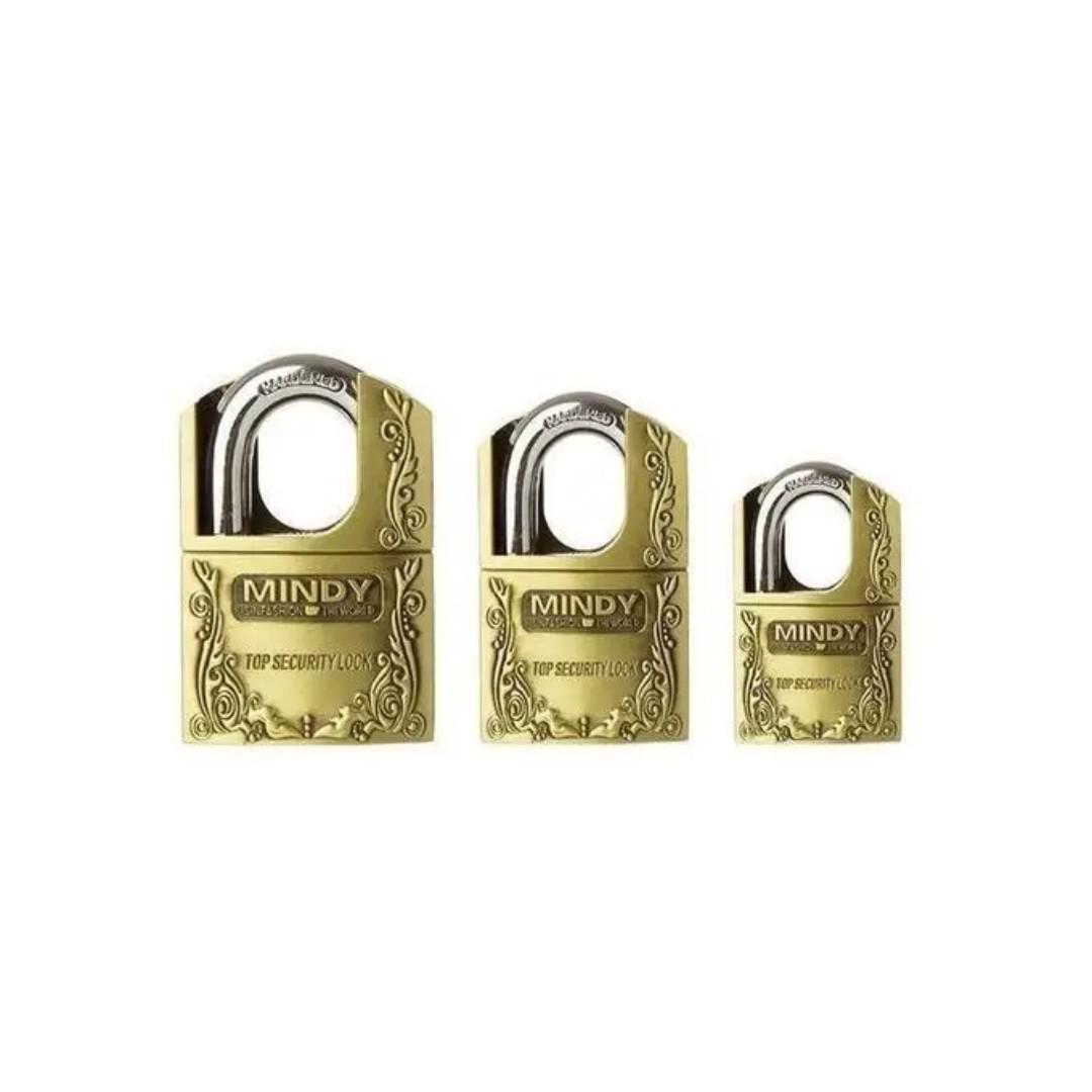 Padlock Mindy padlock {OFFER}Mindy Top Anti-Burglar Theft Zinc Alloy High Security Padlock With 3 Unique Keys Hard to copy with high precision gate padlock 40mm - 70mm size anti theft lock