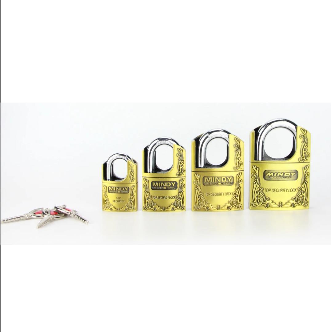 Padlock Mindy padlock {OFFER}Mindy Top Anti-Burglar Theft Zinc Alloy High Security Padlock With 3 Unique Keys Hard to copy with high precision gate padlock 40mm - 70mm size anti theft lock