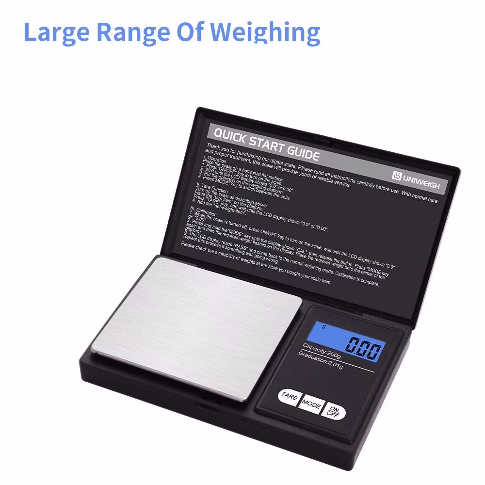 Digital pocket Scale 200g x 0.01g Pocket Mini Scale for Grams and Ounces with LCD Display Portable Small Gold Jewelry Kitchen Weighing Scale for Precise Measurement