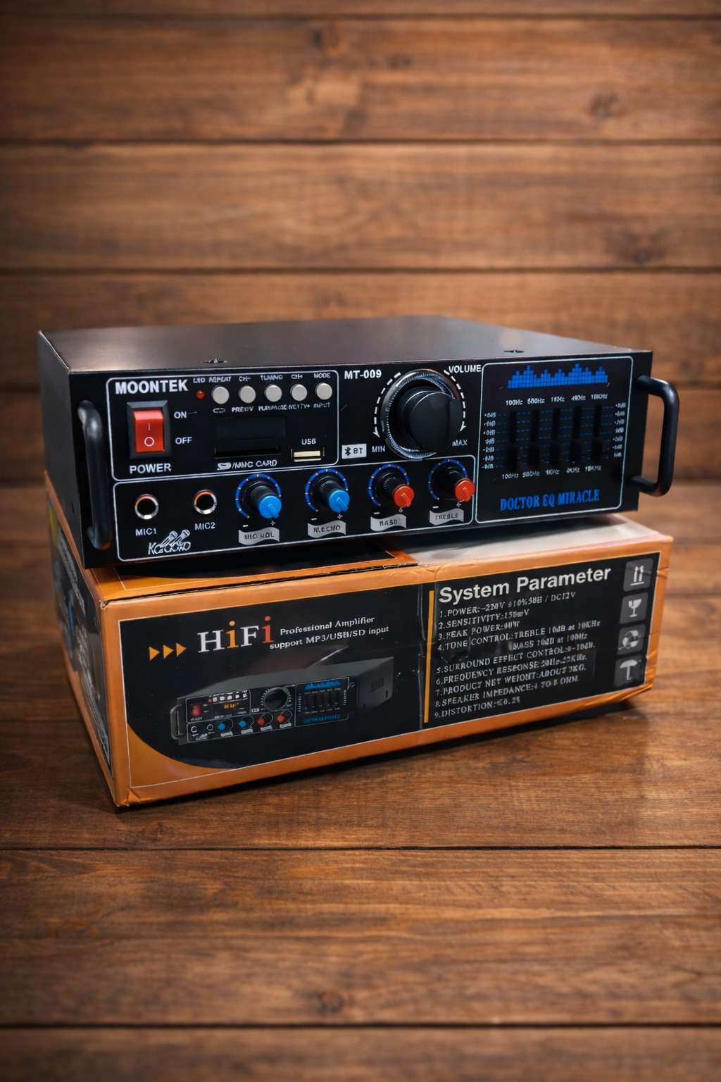 Moontek MT-009 Professional Microphone Amplifier 1600W Bluetooth FM USB