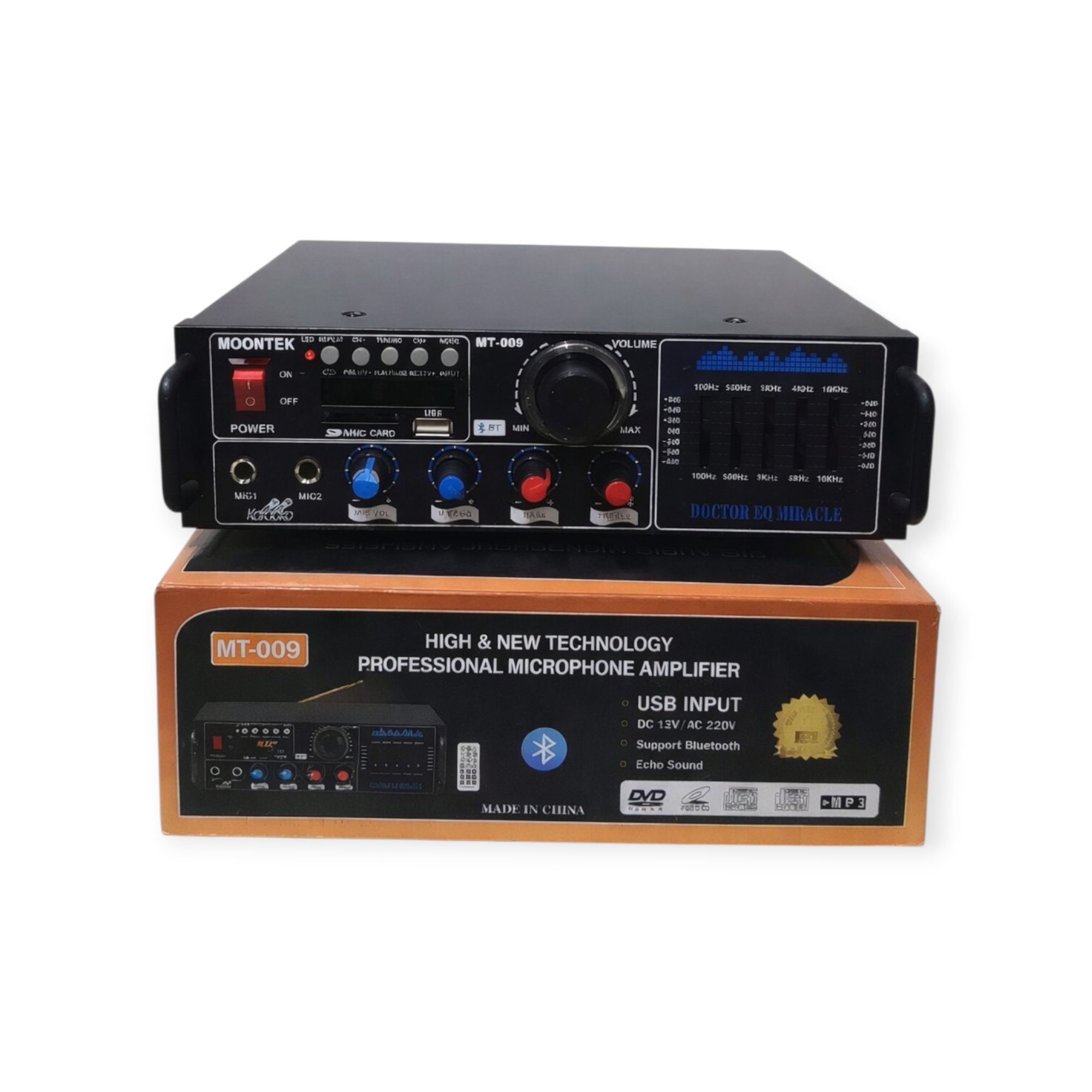 Moontek MT-009 Professional Microphone Amplifier 1600W Bluetooth FM USB