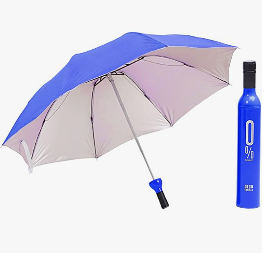 Bottle Design Folding Umbrella
Portable Wine Bottle Umbrella - Waterproof, Windproof, Compact, Fun Gift for Travel