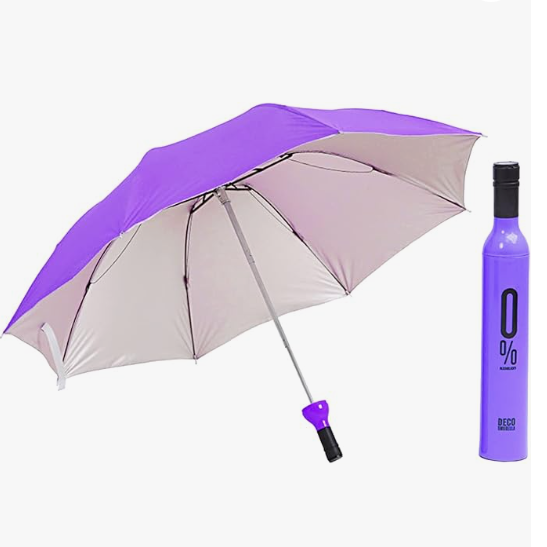 Bottle Design Folding Umbrella
Portable Wine Bottle Umbrella - Waterproof, Windproof, Compact, Fun Gift for Travel