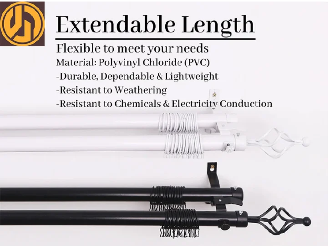 Double Curtain Rods for the window and door