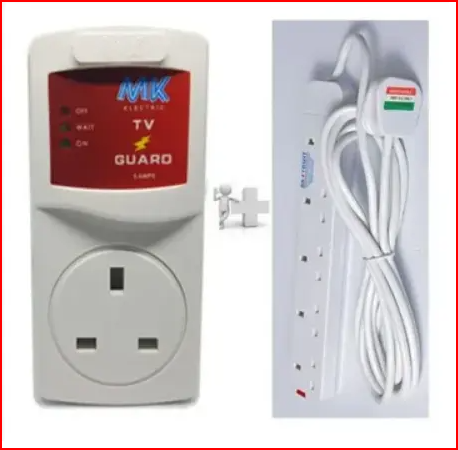 MK TV guard + free 4 way extension,original surge protector fridge guard for fridges and other home equipments,TV guard MK