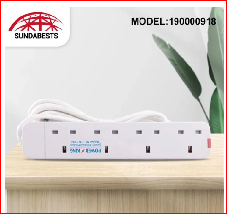 Power King Heavy Duty 4-way Power/Socket Extension Cable Charging Outlet extension cable