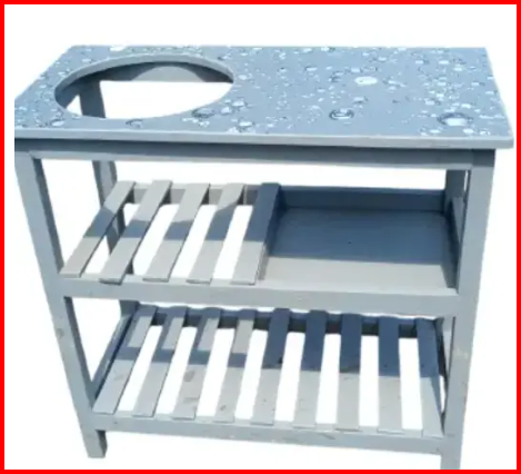 Modern strong and classic kitchen table,Wooden strong Kitchen table with racks. suitable for 6KG cooking Meko