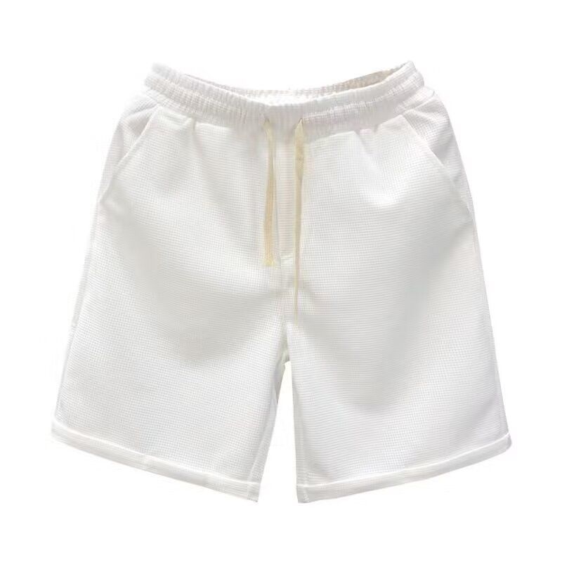 Hot selling pajama pants for men, summer waffle shorts, thin outerwear loose sports and casual shorts, large shorts with air conditioning, casual and loose, versatile and stylish