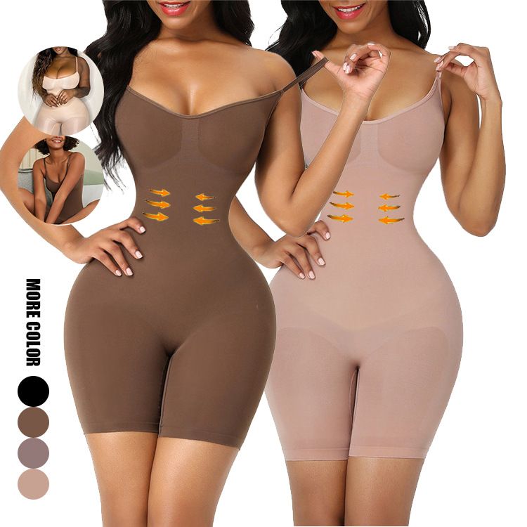 European and American popular one-piece shapewear,one-piece abdominal shaping and slimming clothes,arm lifting waist cinching and chest binding underwear jumpsuit, solid color camisole beauty clothes