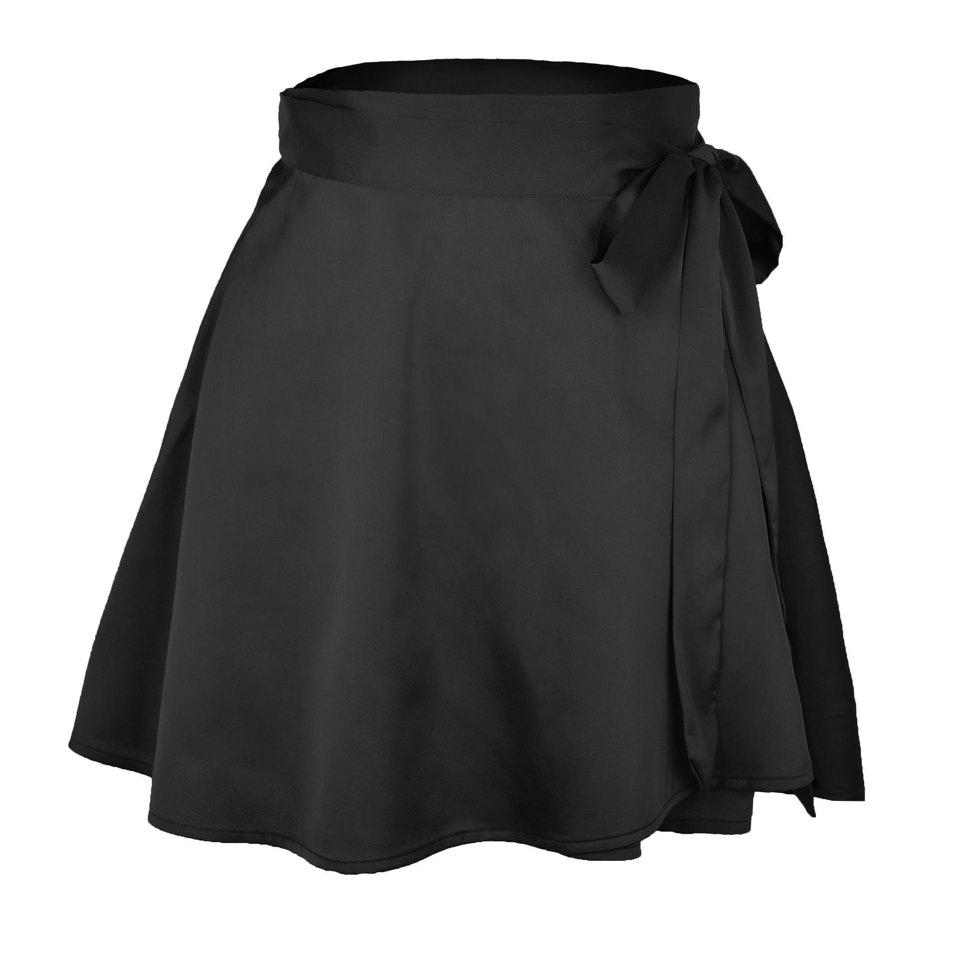 2024 summer new solid color skirt, high waist fashion one-piece lace up skirt,chiffon satin wrap skirt, soft skin friendly ballet skirt,slim and versatile skirt,simple foreign style, Tiktok - popular