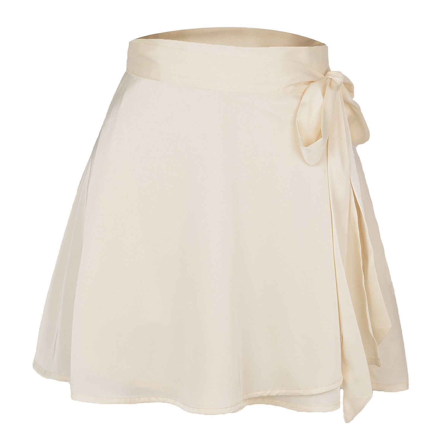 2024 summer new solid color skirt, high waist fashion one-piece lace up skirt,chiffon satin wrap skirt, soft skin friendly ballet skirt,slim and versatile skirt,simple foreign style, Tiktok - popular