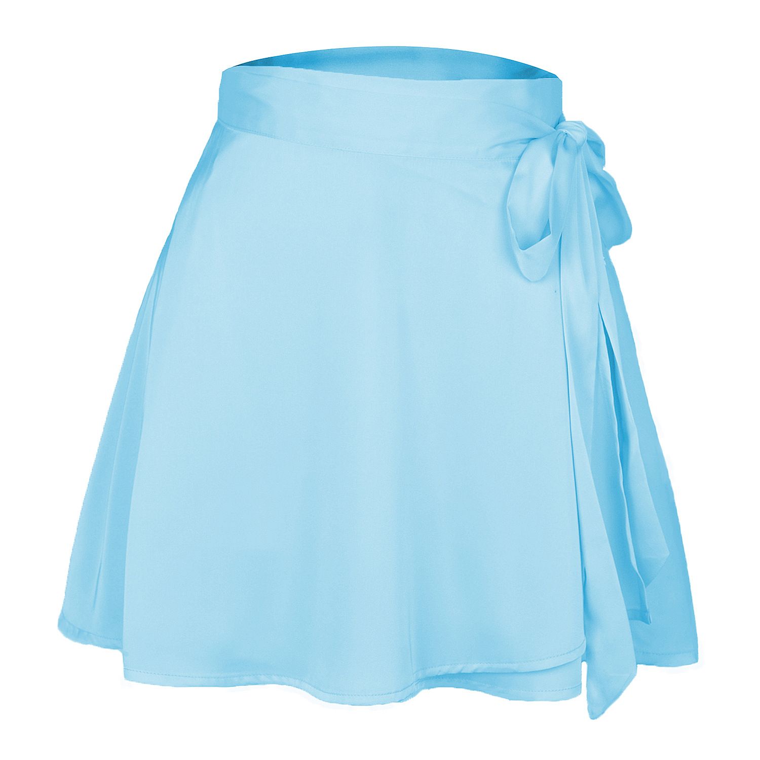 2024 summer new solid color skirt, high waist fashion one-piece lace up skirt,chiffon satin wrap skirt, soft skin friendly ballet skirt,slim and versatile skirt,simple foreign style, Tiktok - popular