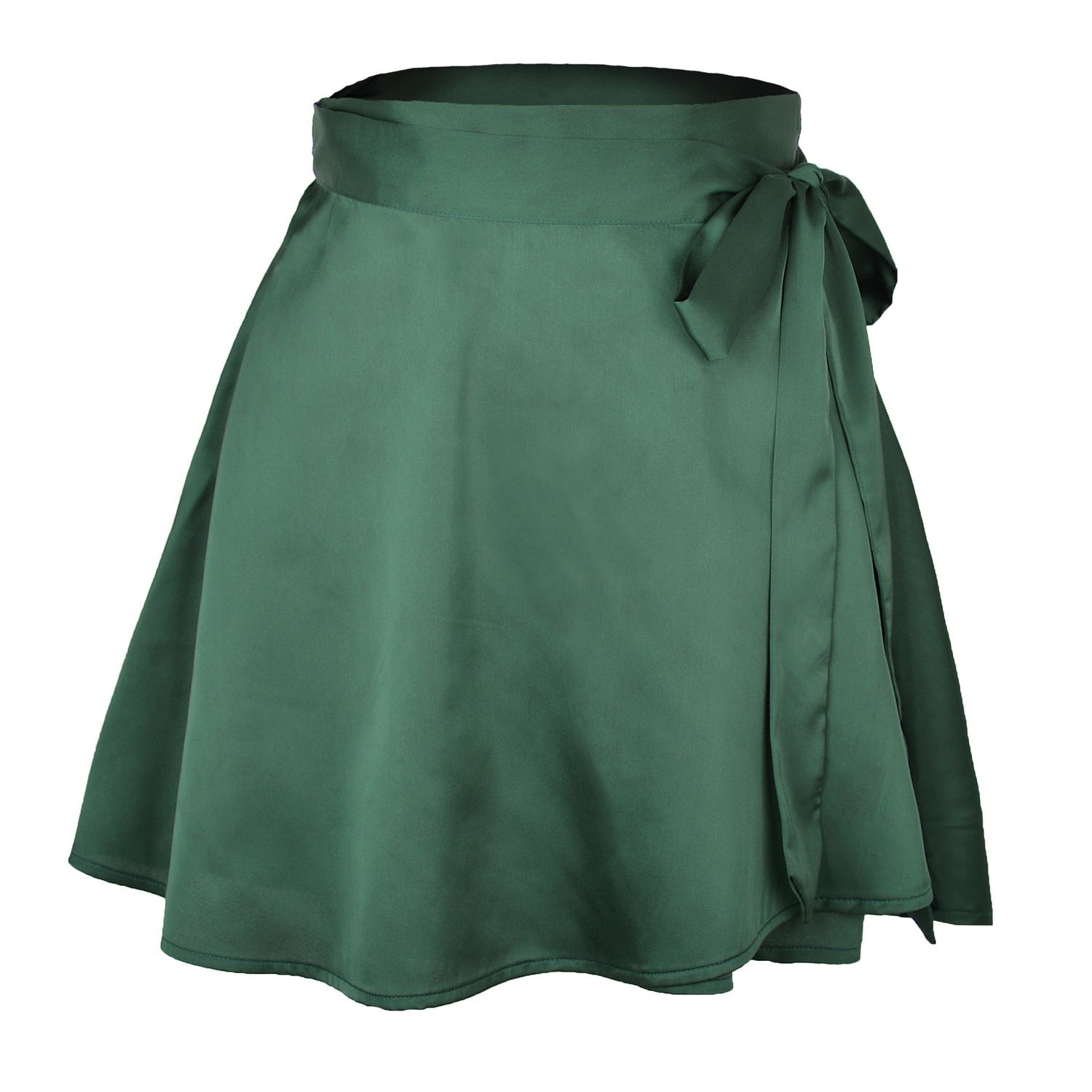 2024 summer new solid color skirt, high waist fashion one-piece lace up skirt,chiffon satin wrap skirt, soft skin friendly ballet skirt,slim and versatile skirt,simple foreign style, Tiktok - popular